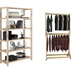 Arara Mini C/ Rodinhas Altura Ajustável  +  Arara 6 Prateleir