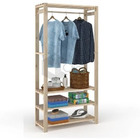 Arara Multiuso  Cabideiro Com Prateleira  Roupa