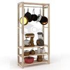 Arara Organizadora De Roupas Decorativa 3 Prateleiras Vintage