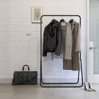 Arara para Roupas 140x80,5x40cm Preta Brasforma