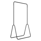 Arara para Roupas 140x80,5x40cm Preta Brasforma