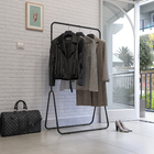 Arara para Roupas 140x80,5x40cm Preta Brasforma