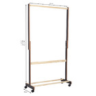 Arara Para Roupas Cabideiro Com Sapateira Mdf Preto E Pinus