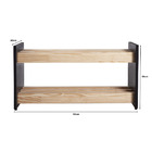 Arara Para Roupas Cabideiro E Sapateira Chão Pinus E Preto