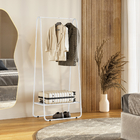 Arara para Roupas com Sapateira 170x67,8x23,2cm Branca Quebec Brasforma
