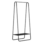 Arara para Roupas com Sapateira 170x67,8x23,2cm Preta Quebec Brasforma