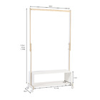 Arara Para Roupas Reforçada Com Nicho Sapateira Branco