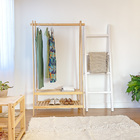 Arara Para Roupas Slim Gr Em Madeira - Natural