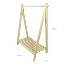 Arara Para Roupas Slim Pq Em Madeira Mel