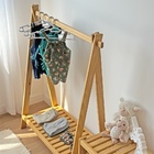 Arara Para Roupas Slim Pq Em Madeira Mel