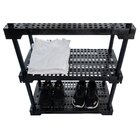 Arara Poly Eco Com Cabideiro E 4 Prateleiras Preto