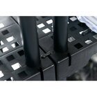 Arara Poly Eco Com Cabideiro E 4 Prateleiras Preto