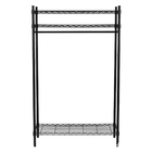 Arara Regulável 180x45x90cm 3 Níveis Preta Kian