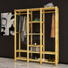 Arara Tripla Organizadora Decorativa Madeira Vintage