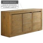 Arca 3 Portas Canela Design Rústico 1,67m - 100% Madeira Maci