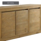 Arca 3 Portas Canela Design Rústico 1,67m - 100% Madeira Maci