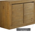 Arca 3 Portas Canela Design Rústico 1,67m - 100% Madeira Maci