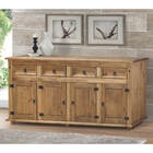 Arca 4 Portas E 4 Gavetas Rústico Com Puxador Em Metal - Made