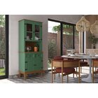 Arca E Oratório 4 Portas E 2 Gavetas - Madeira Maciça Verde