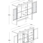 Arca E Oratório 5 Portas - Madeira Maciça Amêndoa