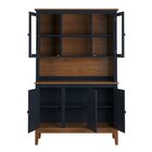 Arca E Oratório 5 Portas - Madeira Maciça Azul Petróleo