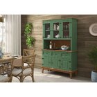 Arca E Oratório 6 Portas E 3 Gavetas - Madeira Maciça Verde