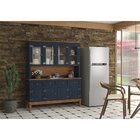 Arca E Oratório 8 Portas E 4 Gavetas - Madeira Maciça Azul Pe