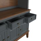 Arca E Oratório 8 Portas E 4 Gavetas - Madeira Maciça Cinza