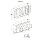 Arca E Oratório 8 Portas E 4 Gavetas - Madeira Maciça Off Whi