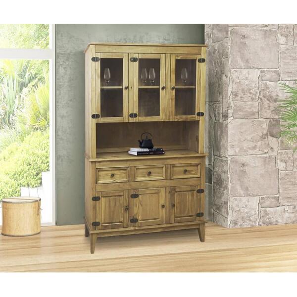 Arca Oratório Rústica 6 Portas E 3 Gavetas Cera Mel Casatema