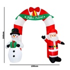 Arco Inflavel Papai Noel E Boneco De Neve Bivolt 240x190cm