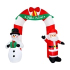Arco Inflavel Papai Noel E Boneco De Neve Bivolt 240x190cm