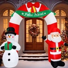 Arco Inflavel Papai Noel E Boneco De Neve Bivolt 240x190cm