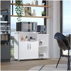 Área De Serviço Armário 2 Portas Tampo Branco + Rodas