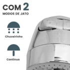 Arejador Gourmet Flexível 3/4 Duplo Jato Cromado Rosca Intern