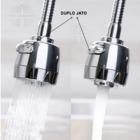 Arejador Gourmet Flexível 3/4 Duplo Jato Cromado Rosca Intern