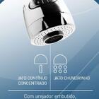 Arejador Para Torneira Gourmet Flexível Com Chuveirinho Del M
