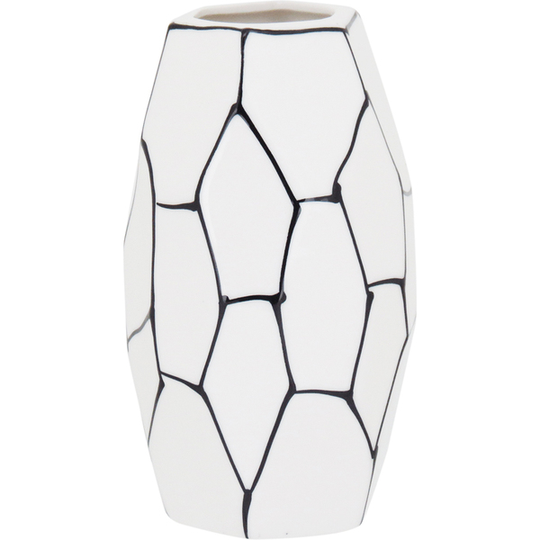 Aresta Vaso Decorativo Enfeite 15x9x9cm Cerâmica Branco