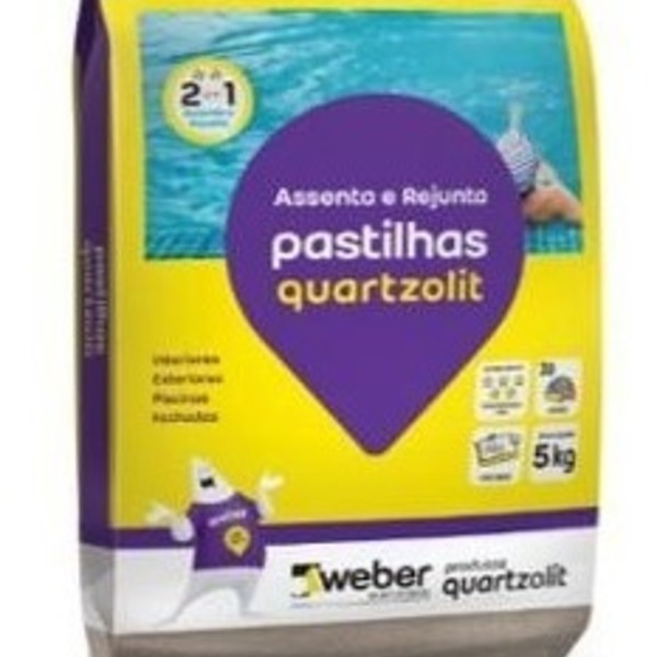 Argamassa 5kg Pastilha Interiores/exterior Branco Quartzolit