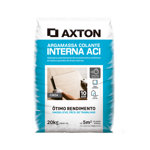 Argamassa ACI Interno 20kg Cinza Axton