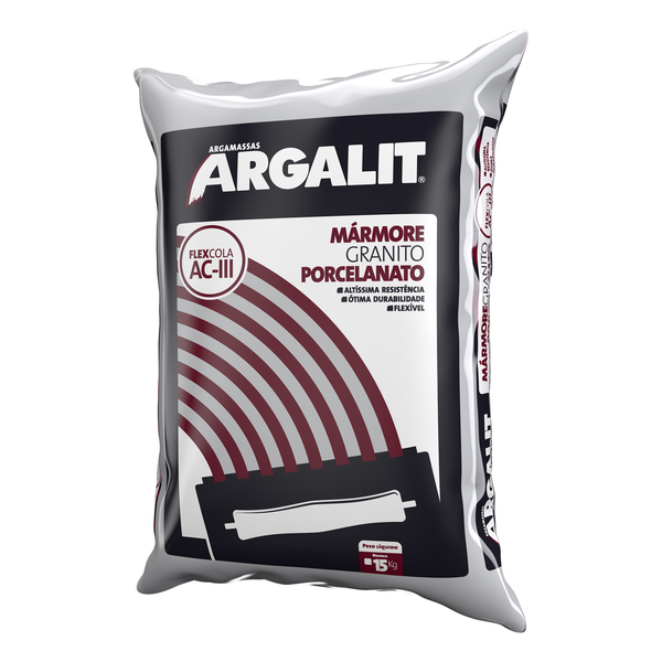 Argamassa ACIII Flex Interno e Externo Branco 20kg Argalit