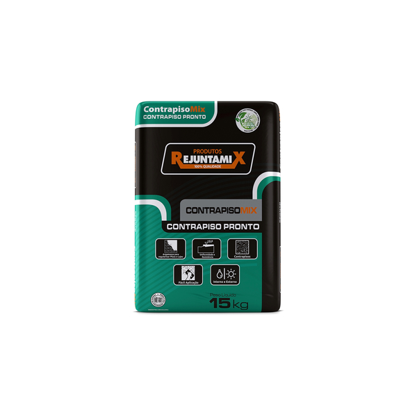 Argamassa Contrapiso Mix Interno e Externo Cinza 15kg Rejuntamix