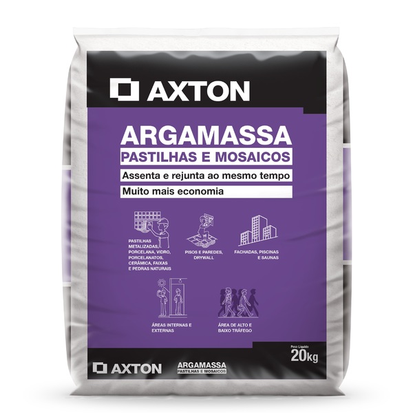 Argamassa Pastilhas E Mosaicos Interno E Externo Branco 20kg Axton Leroy Merlin