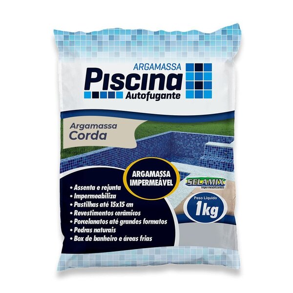 Argamassa Piscina Aut. Impermeável  Cor Corda 1kg