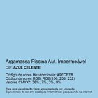 Argamassa Piscina Aut. Impermeável Cor Azul Celeste  1kg