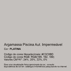 Argamassa Piscina Aut. Impermeável Cor Platina 1kg