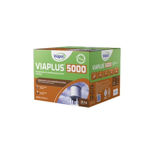 Argamassa Polimérica Impermeabilizante Viapol Viaplus 5000 18kg Cinza