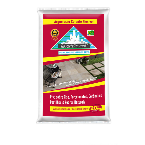 Argamassa Porcelanato Externo Cinza 20Kg Quartz Revest