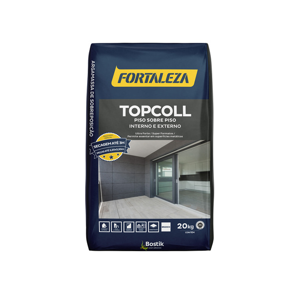 Argamassa Topcoll ACIII Interno e Externo Branco 20kg Fortaleza