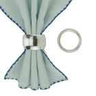 Argola De Guardanapo Metal Prateado Com 4 Peças Bon Gourmet